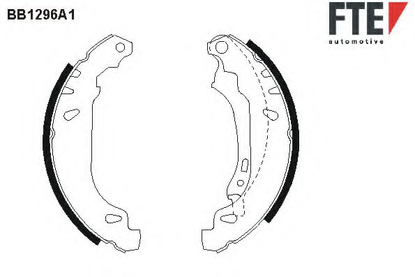 BB1296A1 FTE Brake System Brake Shoe Set
