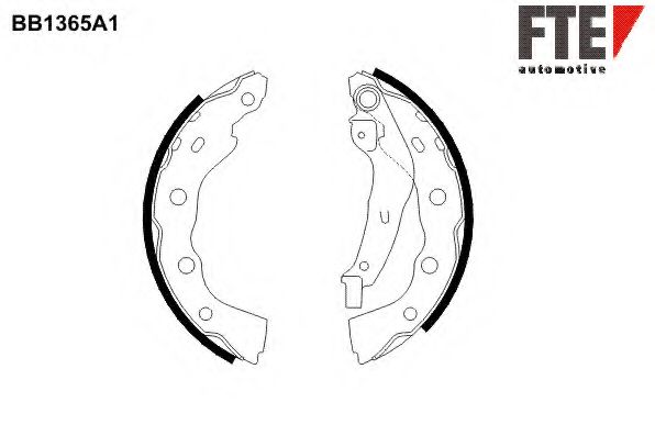 BB1365A1 FTE Brake System Brake Shoe Set
