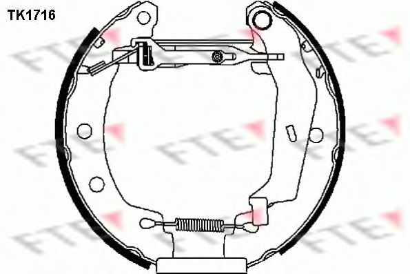 TK1716 FTE Bremsanlage Bremsensatz, Trommelbremse
