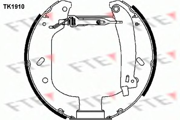 TK1910 FTE Brake Set, drum brakes