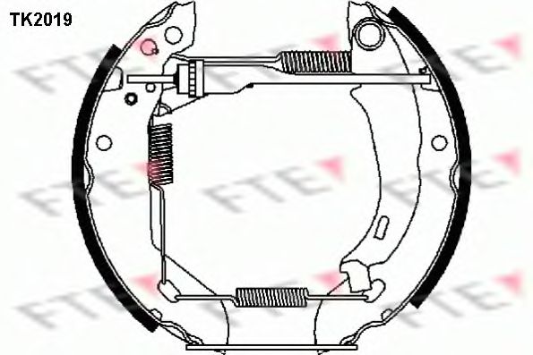 TK2019 FTE Brake System Brake Shoe Set
