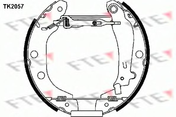 TK2057 FTE Brake System Brake Shoe Set