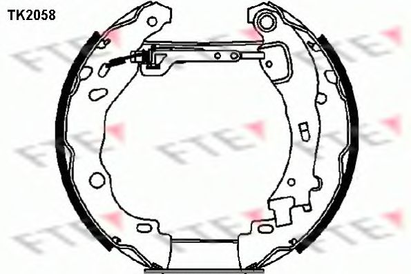 TK2058 FTE Brake System Brake Shoe Set