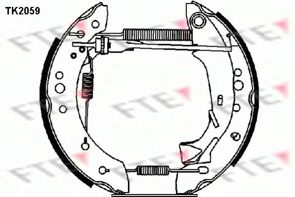 TK2059 FTE Brake Set, drum brakes