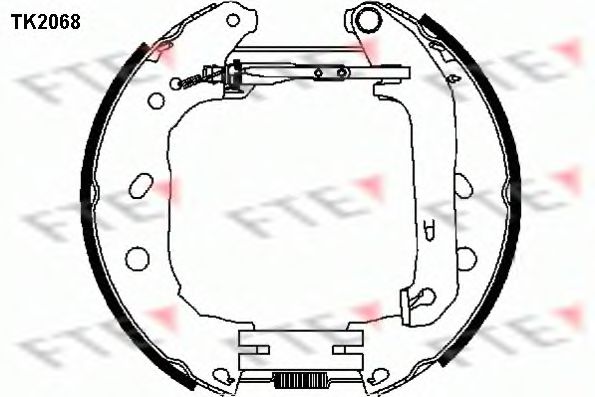 TK2068 FTE Тормозная система Комплект тормозных колодок