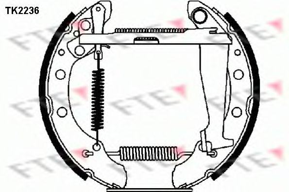TK2236 FTE Brake System Brake Shoe Set