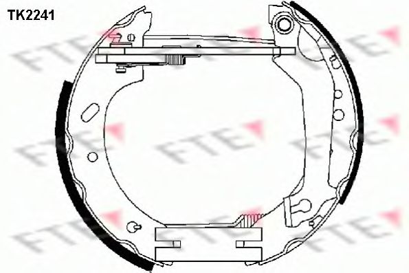 TK2241 FTE Brake System Brake Shoe Set