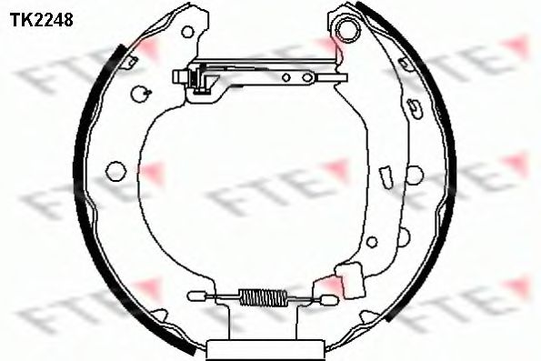 TK2248 FTE Brake System Brake Shoe Set