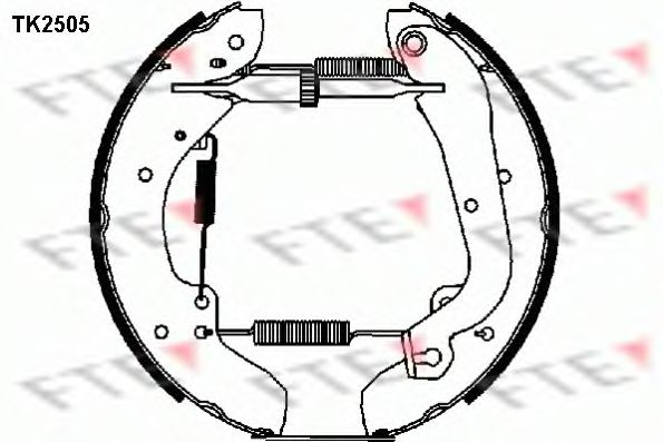 TK2505 FTE Тормозная система Комплект тормозов, барабанный тормозной механизм