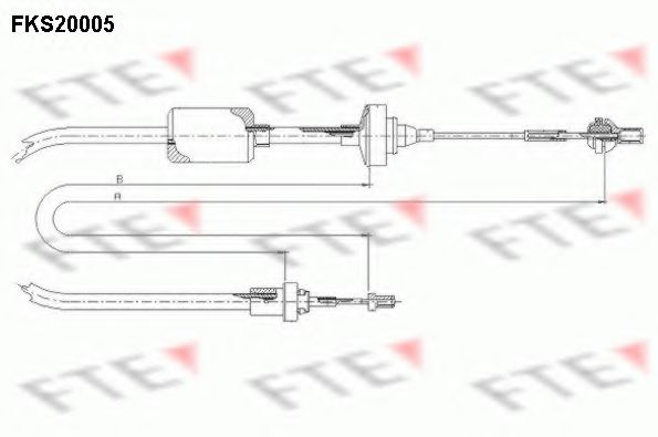 FKS20005 FTE Clutch Clutch Cable