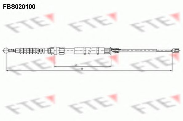 FBS020100 FTE Bremsanlage Seilzug, Feststellbremse