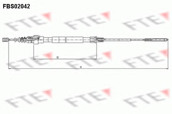 FBS02042 FTE Тормозная система Трос, стояночная тормозная система