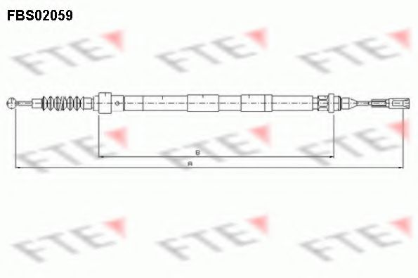 FBS02059 FTE Brake System Cable, parking brake