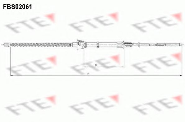 FBS02061 FTE Brake System Cable, parking brake