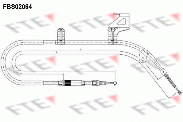 FBS02064 FTE Brake System Cable, parking brake