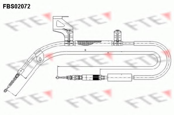 FBS02072 FTE Brake System Cable, parking brake