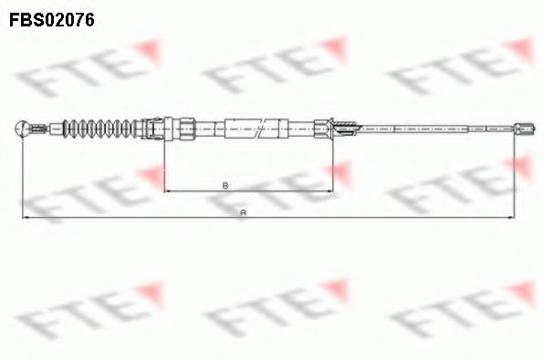 FBS02076 FTE Brake System Cable, parking brake