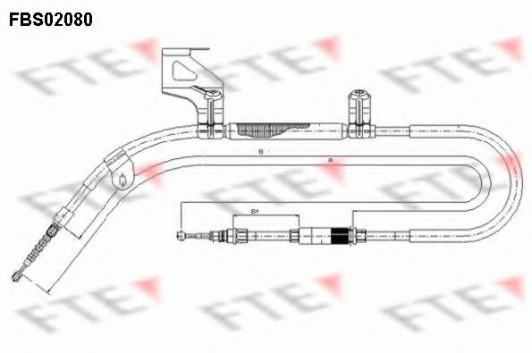 FBS02080 FTE Brake System Cable, parking brake