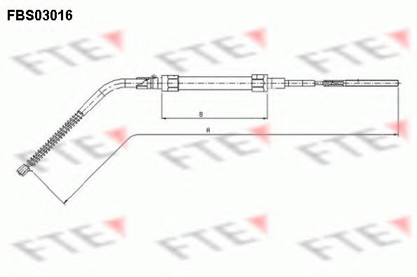 FBS03016 FTE Brake System Cable, parking brake