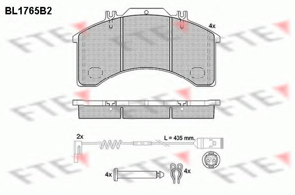 BL1765B2 FTE Brake System Brake Pad Set, disc brake