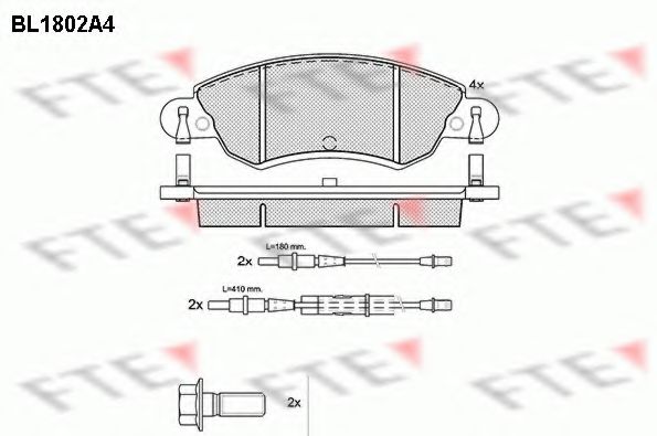 BL1802A4 FTE Brake Pad Set, disc brake
