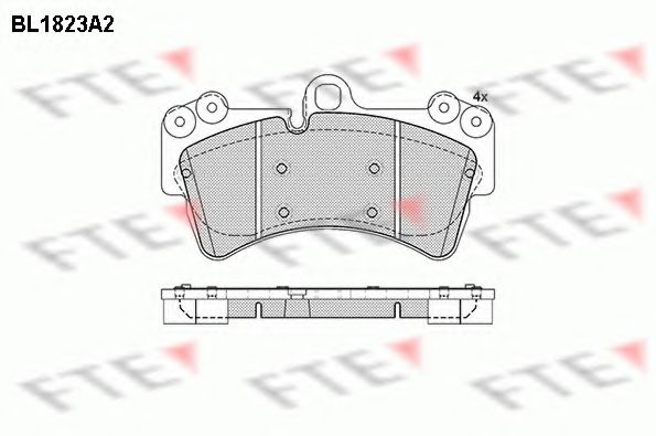 BL1823A2 FTE Brake Pad Set, disc brake
