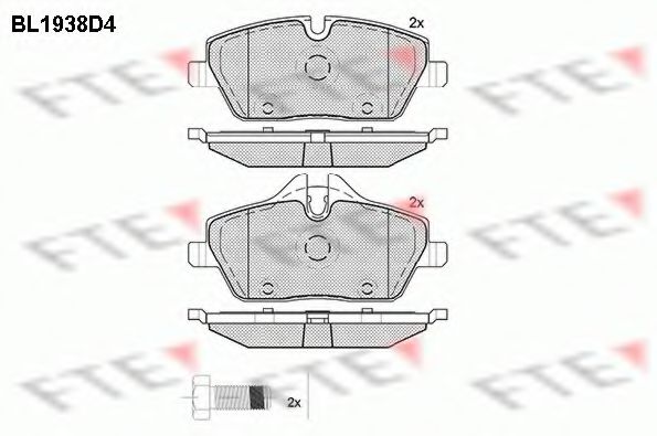 BL1938D4 FTE Brake System Brake Pad Set, disc brake