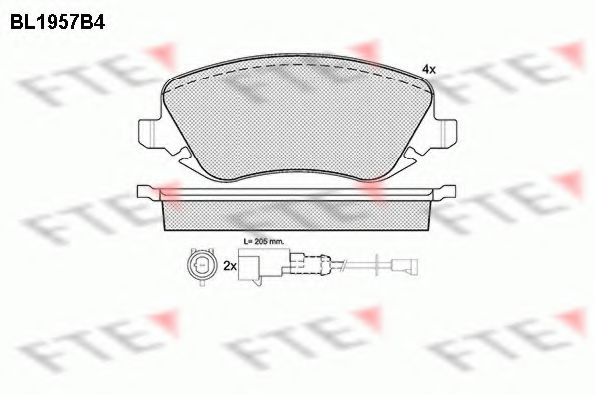 BL1957B4 FTE Brake System Brake Pad Set, disc brake