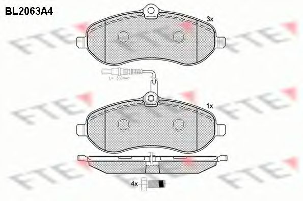 BL2063A4 FTE Brake Pad Set, disc brake
