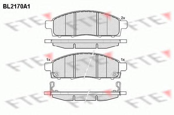 BL2170A1 FTE Bremsanlage Bremsbelagsatz, Scheibenbremse