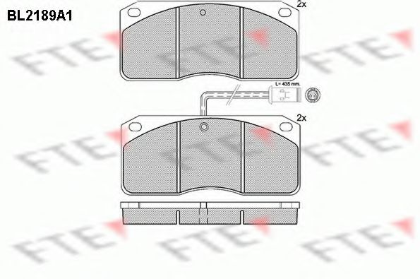 BL2189A1 FTE Brake System Brake Pad Set, disc brake