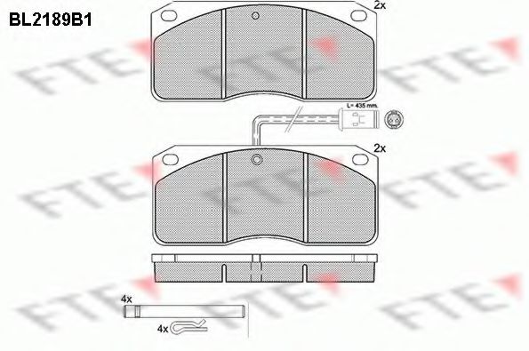 BL2189B1 FTE Brake Pad Set, disc brake