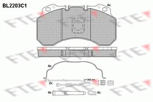 BL2203C1 FTE Brake Pad Set, disc brake