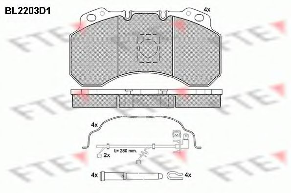BL2203D1 FTE Brake Pad Set, disc brake
