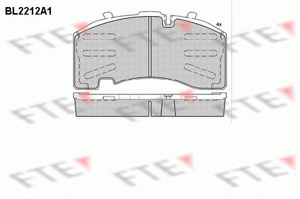 BL2212A1 FTE Brake System Brake Pad Set, disc brake