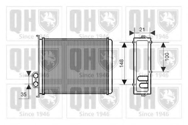 QHR2155 QUINTON+HAZELL Heat Exchanger, interior heating