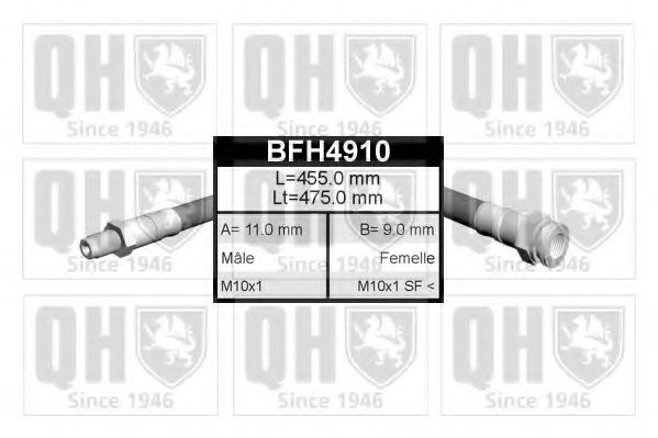 BFH4910 QUINTON+HAZELL Brake Hose