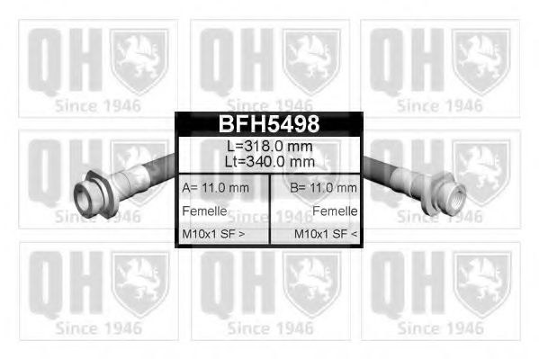 BFH5498 QUINTON+HAZELL Brake Hose