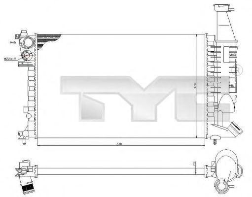 705-0069 TYC Radiator, engine cooling