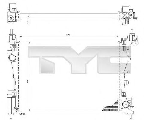 709-0018 TYC Cooling System Radiator, engine cooling