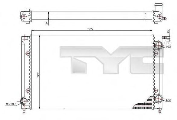 737-0058 TYC Cooling System Radiator, engine cooling