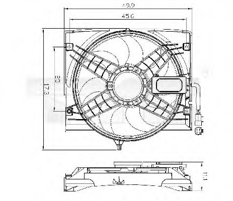 803-0011 TYC Fan, radiator