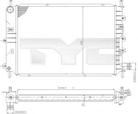710-0035 TYC Cooling System Radiator, engine cooling