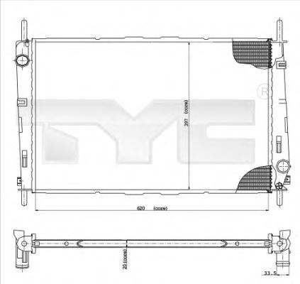 710-0046 TYC Cooling System Radiator, engine cooling