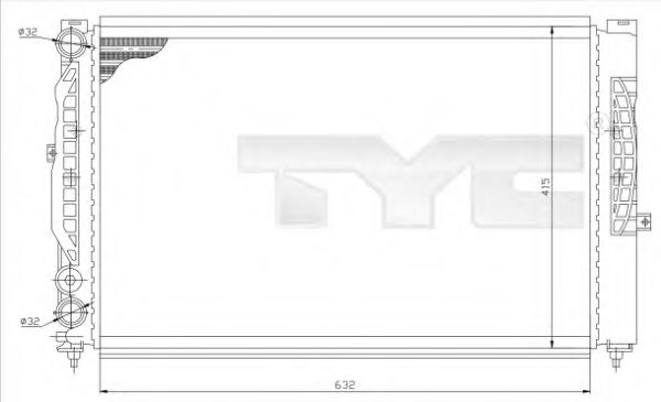 737-0007 TYC Cooling System Radiator, engine cooling