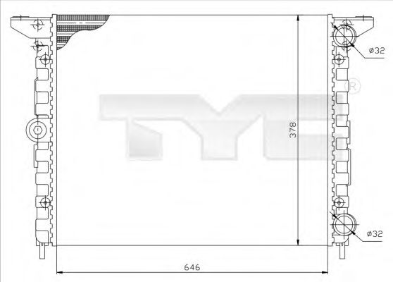737-0015 TYC Cooling System Radiator, engine cooling