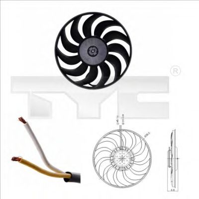 802-0051 TYC Fan, radiator