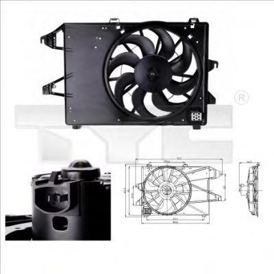 810-0006 TYC Cooling System Fan, radiator
