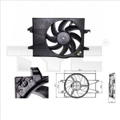 810-0025 TYC Fan, radiator