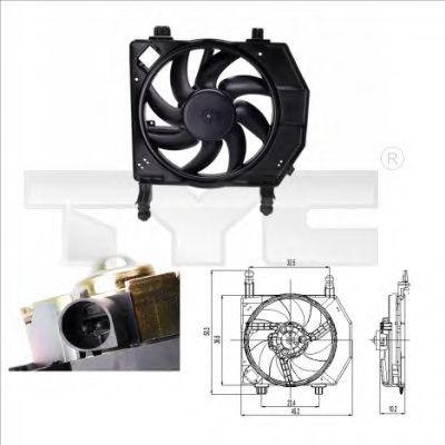 810-0028 TYC Cooling System Fan, radiator